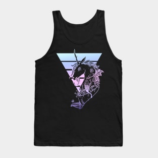 Strange Unicorn Illustration, Pastel Goth Version Tank Top